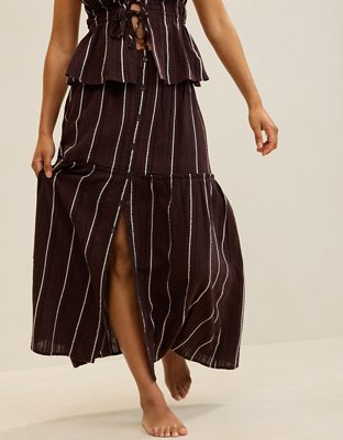 Aerie Beach Texture Maxi Skirt