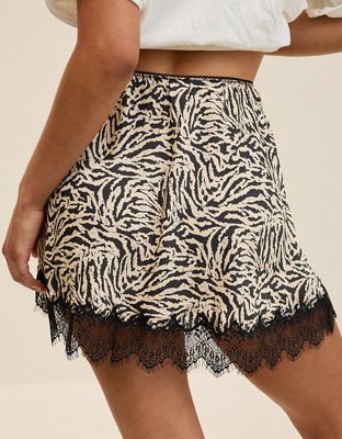 Aerie Festival Satin Mini Skirt
