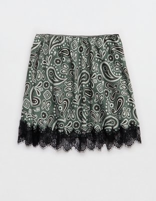 Aerie Festival Satin Mini Skirt