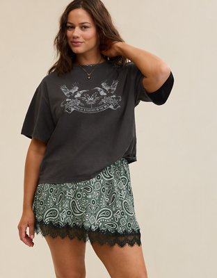 Aerie Festival Satin Mini Skirt