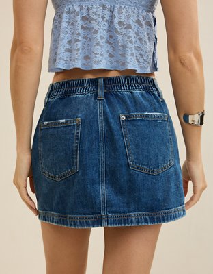 Aerie Daydream Denim Mini Skirt