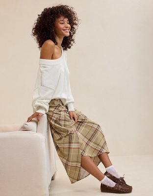 Aerie Happy & Drapey Maxi Skirt | Aerie