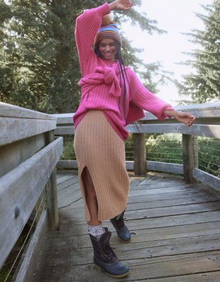 Aerie Buttercream Sweater Skirt