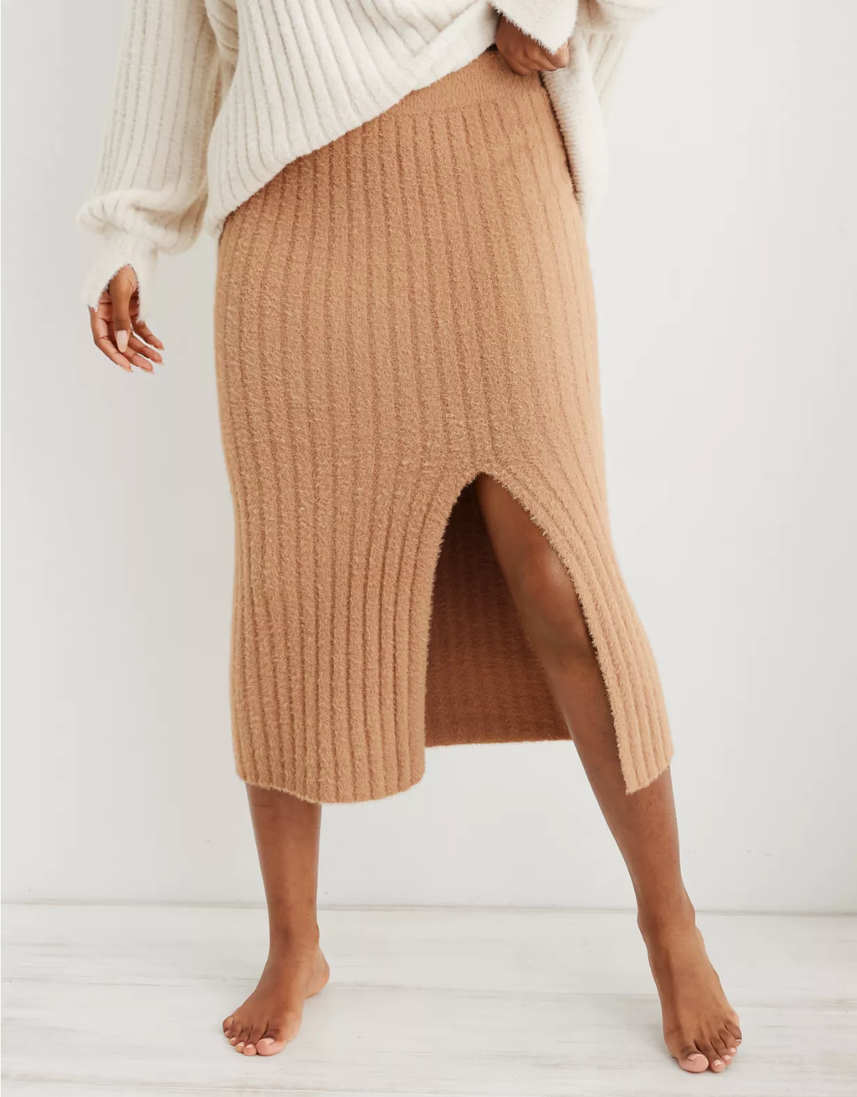 Aerie Buttercream Sweater Skirt