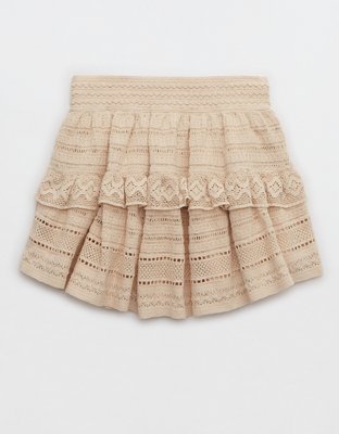Женские юбки Aerie Textured Lace Ruffle Mini Skirt — фото 5