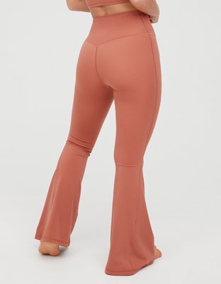 OFFLINE By Aerie Real Me High Waisted Crossover Rib Super Flare Legging