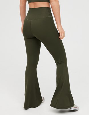 OFFLINE By Aerie Real Me High Waisted Crossover Rib Super Flare Legging