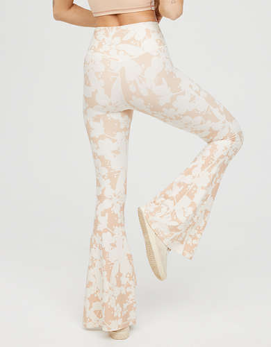 OFFLINE By Aerie Real Me Floral High Waisted Crossover Super Flare Legging
