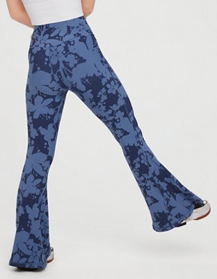 OFFLINE By Aerie Real Me Floral High Waisted Crossover Super Flare Legging