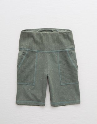 Женские брюки Aerie Chill Ribbed Pocket Bike Short — фото 4