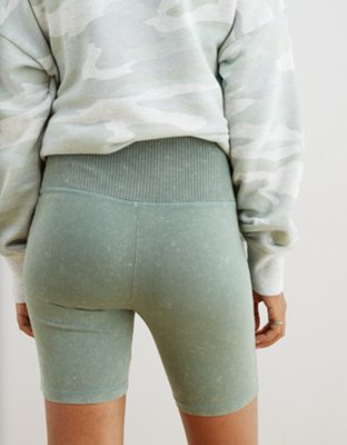 Женские брюки Aerie Chill Ribbed Pocket Bike Short — фото 3