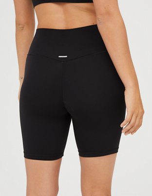 high rise black bike shorts