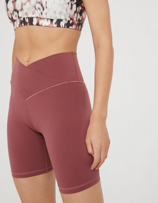 aerie crossover biker shorts