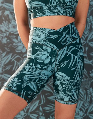 OFFLINE by Aerie x Aly Raisman Real Me High Waisted Crossover 7" Bike Short