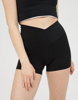 Black Cross Over Biker Short – Lane 201