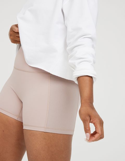 Женские брюки Aerie OFFLINE By Aerie Goals 4" Ribbed Shortie