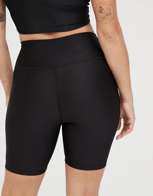 OFFLINE Ribbed Shine High Waisted Crossover 7" Bike Short