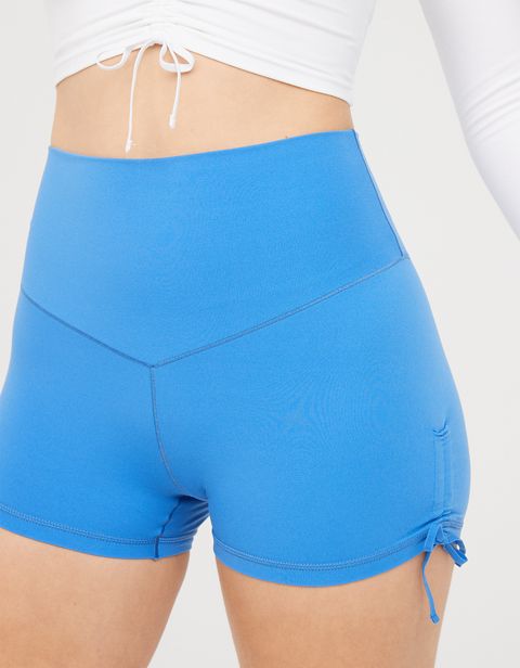 Женские брюки Aerie OFFLINE By Aerie Real Me High Waisted Ruched Tie 3" Bike Short