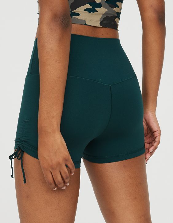 OFFLINE By Aerie Real Me High Waisted Ruched Tie 3" Bike Short