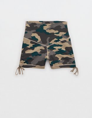 Bambola Scrunch Back Lowrise Mini Shorts - Final Sale - Camouflage Green -  Small - 3 Inseam - Rogiani Inc