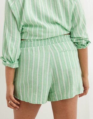 Aerie Linen Blend High Waisted Short
