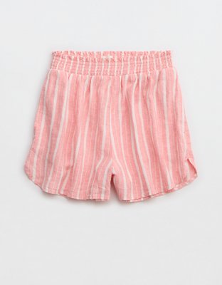 Aerie High Waisted Short de Mezcla de Lino