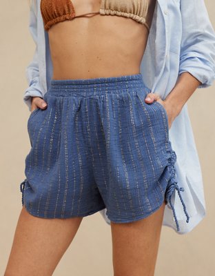 Aerie Gauzy Lurex Cinched Short