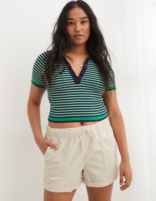 Aerie High Waisted Tie Waist Short