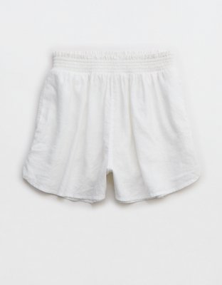 Aerie Pool-To-Party Linen Blend High Waisted Short