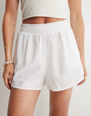 Aerie Pool-To-Party Linen Blend High Waisted Short