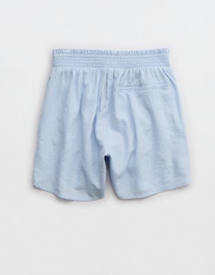 Aerie Linen Blend High Waisted Short