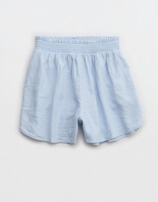 Aerie Linen Blend High Waisted Short