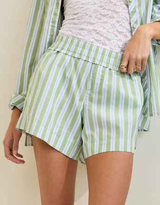 Short American Eagle Rayé Blanc/bleu Avec Volants - Taille M - Occasion Très Bon état