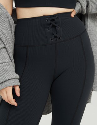 aerie, Pants & Jumpsuits, Aerie Mesh Detail High Waisted 78 Legging Black