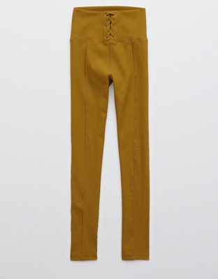 Женские брюки Aerie OFFLINE Ribbed High Waisted Lace Up Legging — фото 3