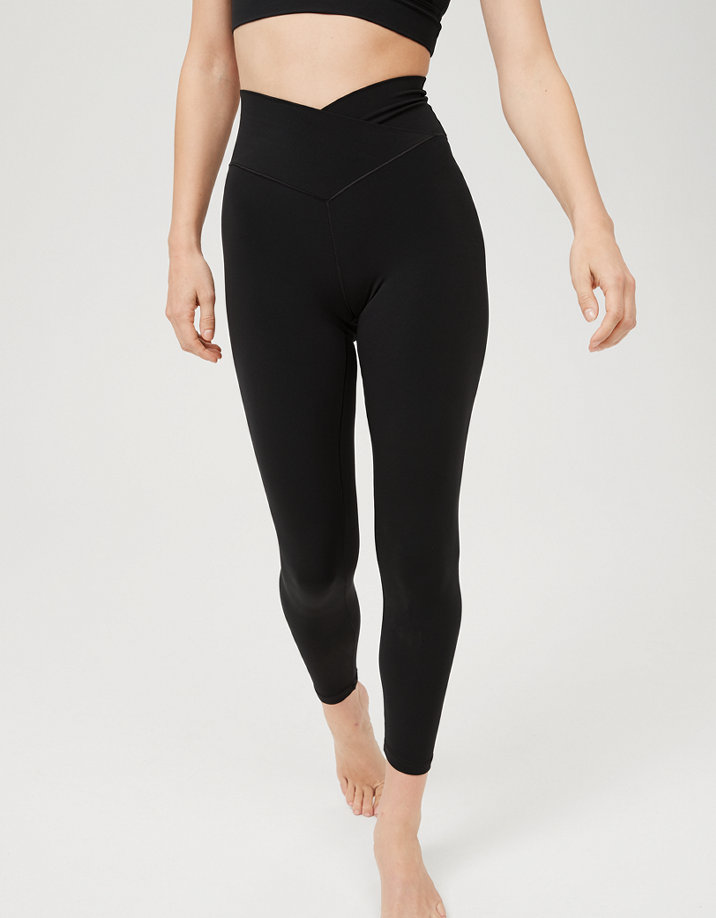 High Waisted Crossover Flare Leggings With Split Hem – Shop with Ameera