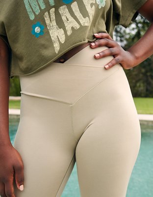 OFFLINE By Aerie Real Me High Waisted Crossover Flare Legging