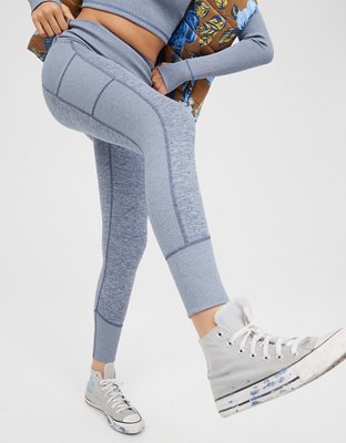 OFFLINE The Hugger High Waisted Ribbed Legging  Ribbed leggings,  Comfortable leggings, Aerie leggings