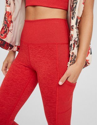 OFFLINE By Aerie The Hugger Ribbed Pocket Legging