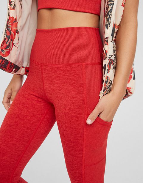 Женские брюки Aerie OFFLINE By Aerie The Hugger Ribbed Pocket Legging