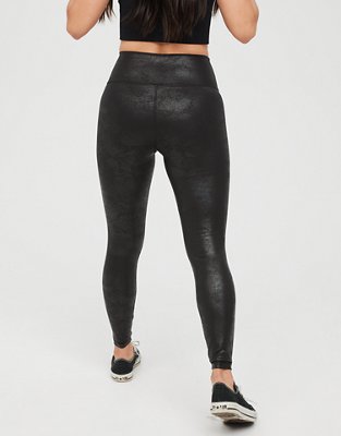 OFFLINE By Aerie The Hugger Crossover High Waisted Crackle Legging