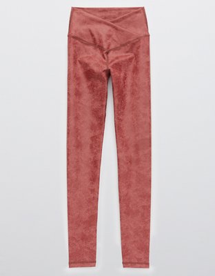 OFFLINE By Aerie The Hugger Crossover High Waisted Crackle Legging