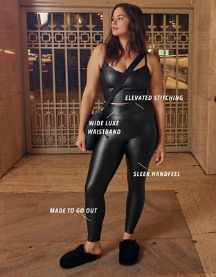 Женские брюки Aerie OFFLINE By Aerie Real Luxe Faux Leather Legging — фото 7