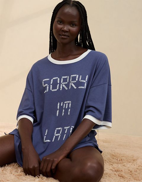 Женские футболки Aerie Sleep Happens Night Tee