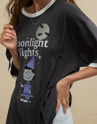 Aerie Halloween Peanuts Sleep Happens Night Tee