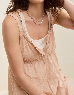 Aerie Off-Duty Embroidered Cotton Nightie