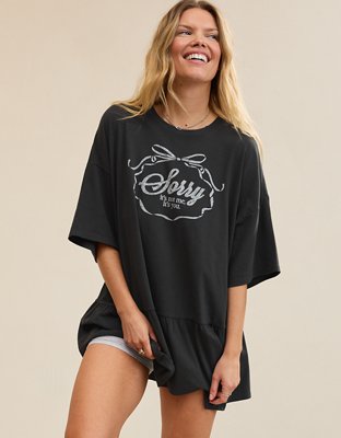 Aerie Sleep Happens Ruffle Night Tee