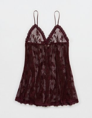 OVERSLEPT by Aerie Sheer Lace Nightie