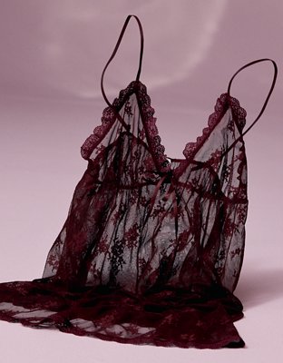 OVERSLEPT by Aerie Sheer Lace Nightie