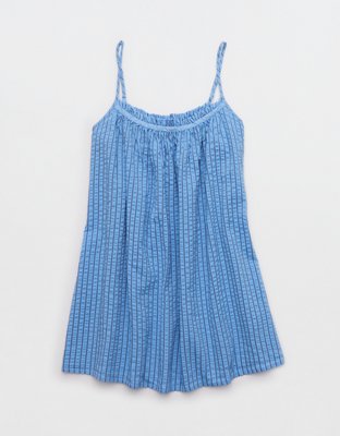 OVERSLEPT by Aerie Seersucker Babydoll Nightie